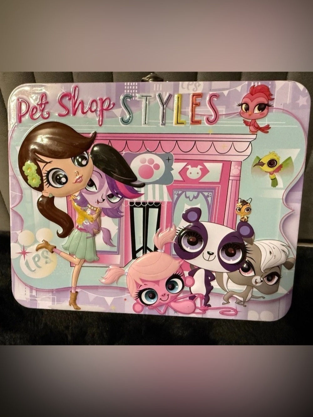 Hasbro Littlest Pet Shop Pet Shop Styles Metal Tin Storage Case Metal Tin Case